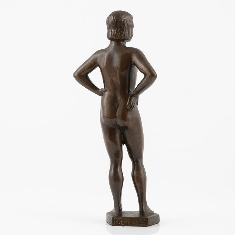 Bror Forslund, sculpture, "Ida", bronze, signed.