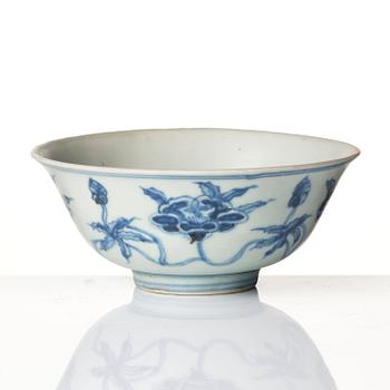 A blue and white bowl, Ming dynasty (1368-1644).