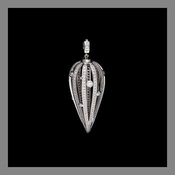 A PENDANT, 18K white gold, brilliant cut diamonds. Weight c. 34.0 g.