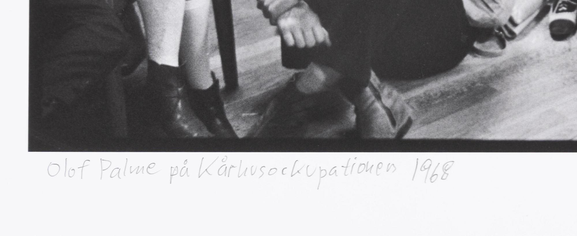 Carl Johan De Geer, "Olof Palme på Kårhusockupationen 1968".