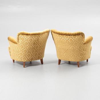 Armchairs, a pair, Swedish Modern, 1940s.