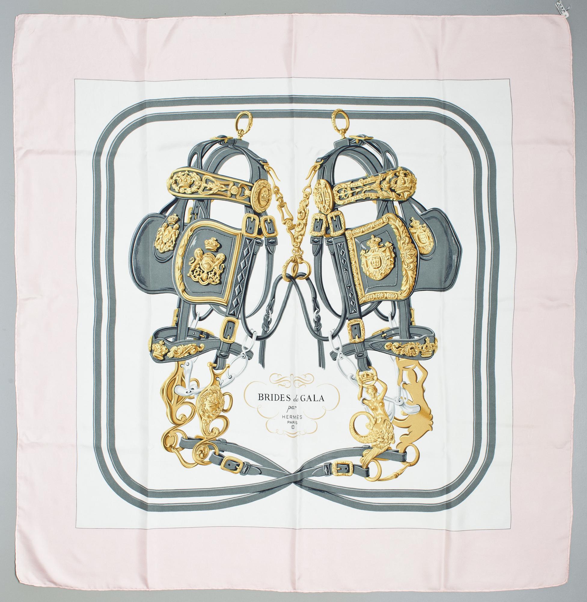 A Hermès silk scarf, "Brides de Gala".