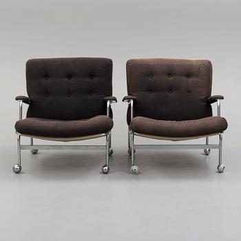 BRUNO MATHSSON, a pair of 'Karin' armchairs.