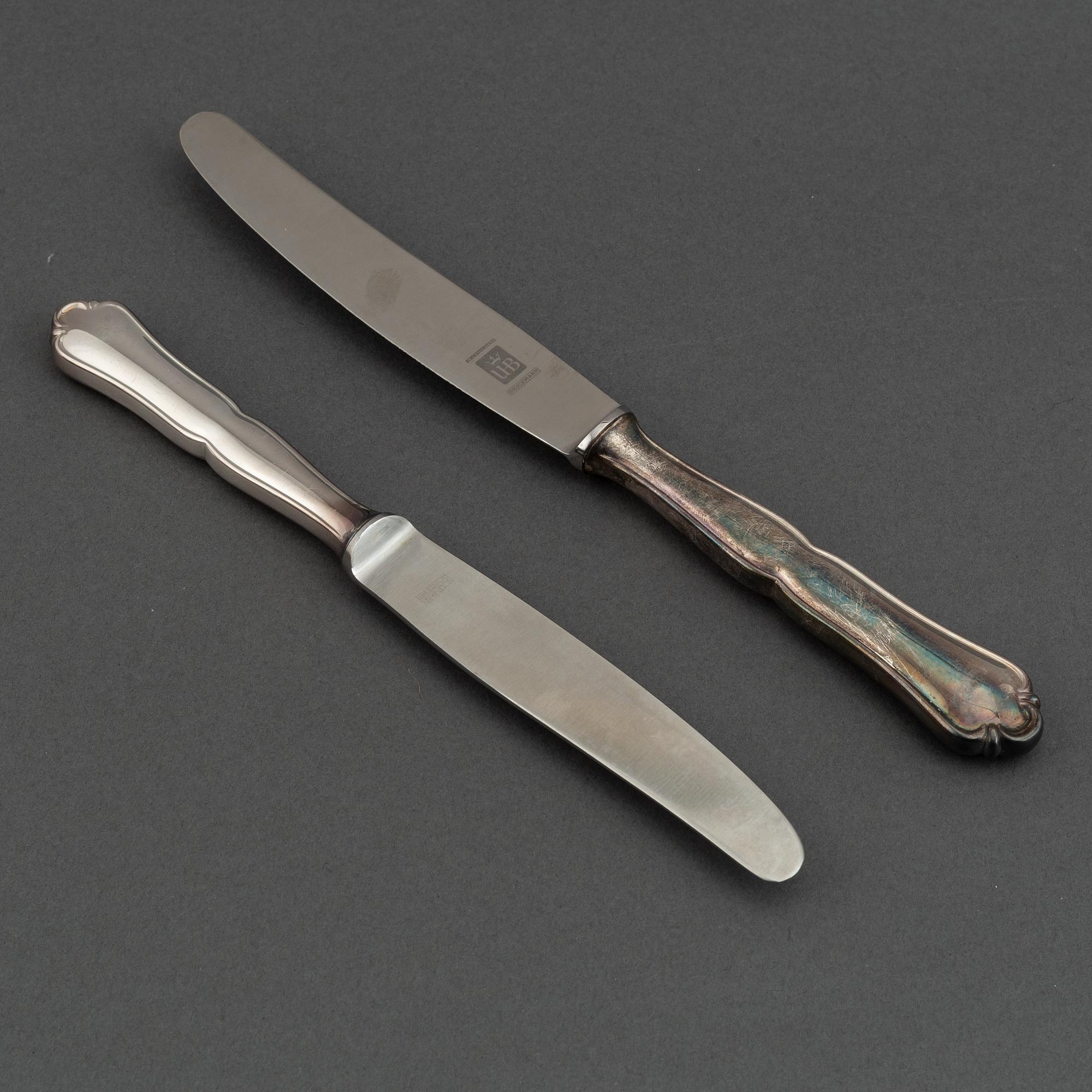 A german silver cutlery service, silver 800, including Bruckmann (68+ 24 pieces).