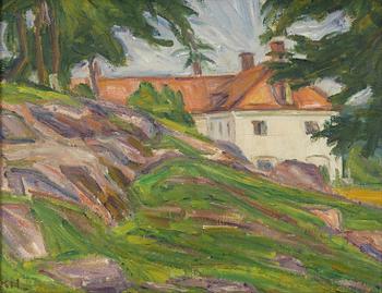 Karl Nordström, Landskap med vit villa.