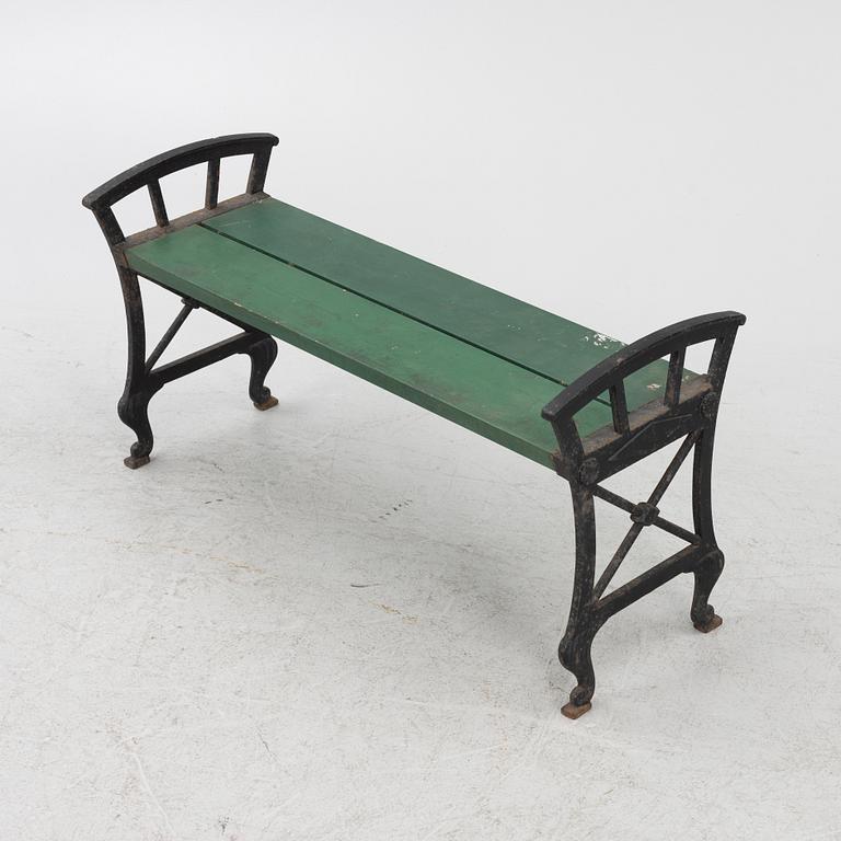 Folke Bensow, garden bench, "Park Bench No. 2", Näfveqvarns bruk, first half of the 20th century.