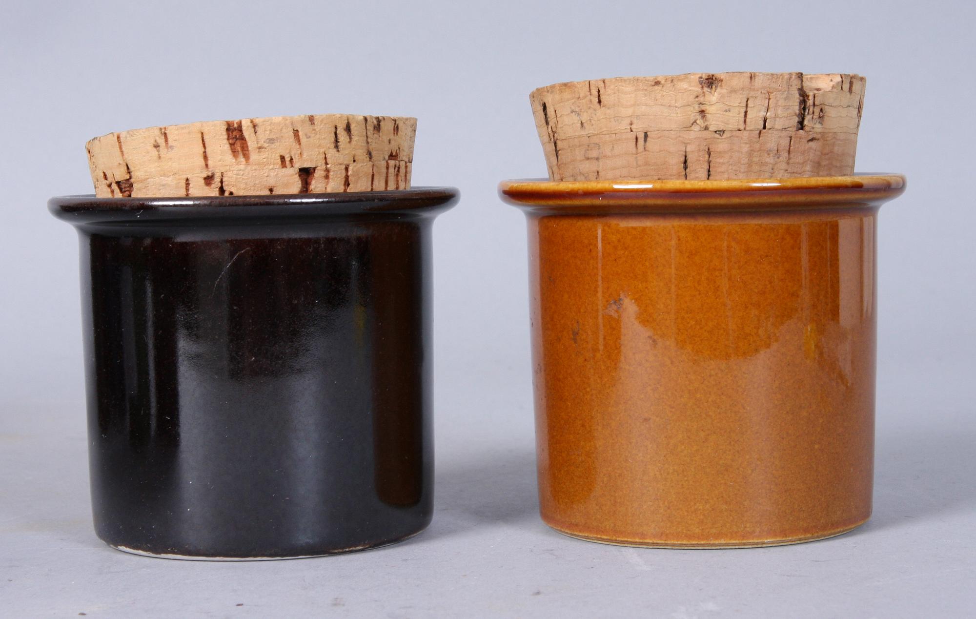 BURKAR, 10 st, stengods, Stig Lindberg, Gustavsberg.