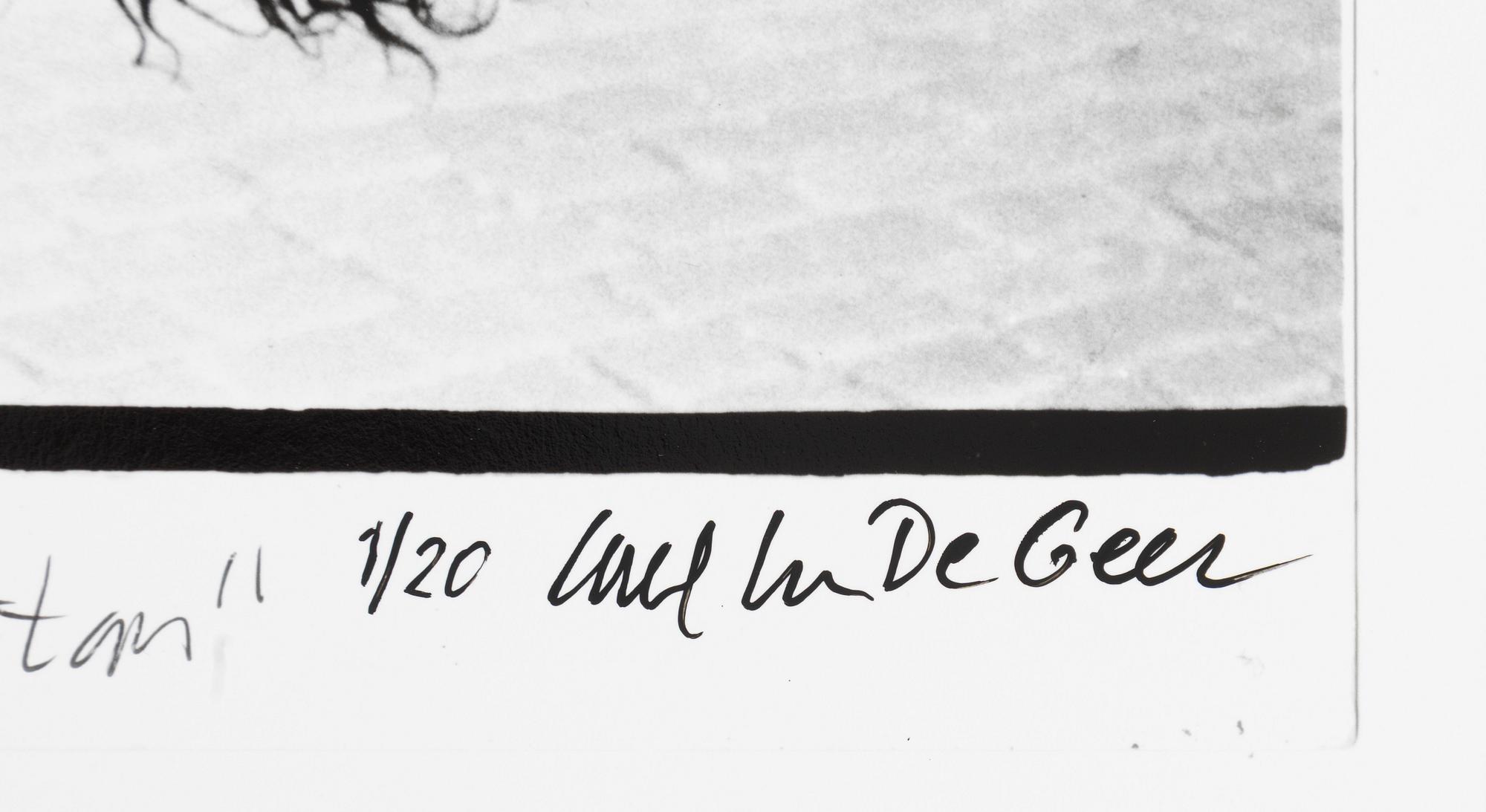 Carl Johan De Geer, "Carl Johan De Geer under inspelningen av 'Tårtan'".