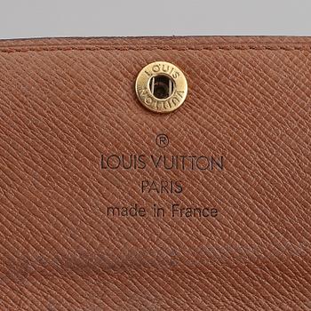 Louis Vuitton, a monogram canvas wallet and a key holder.