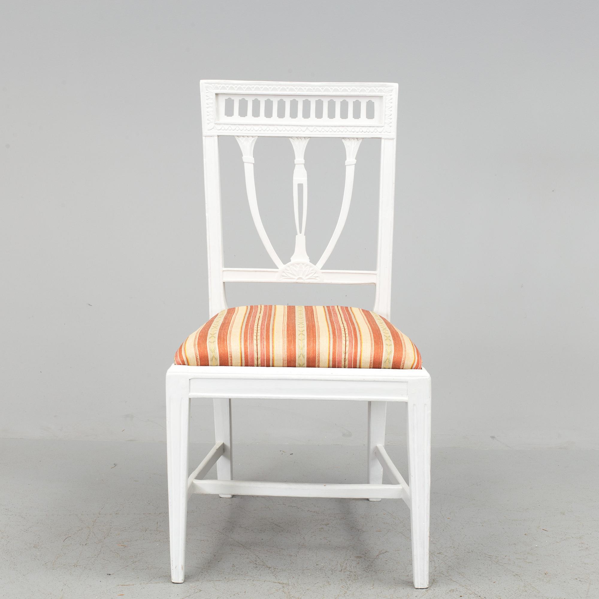 A CHAIR, signed by Melker Falkberg (1806-1822/30), Stockholm, late gustavian.