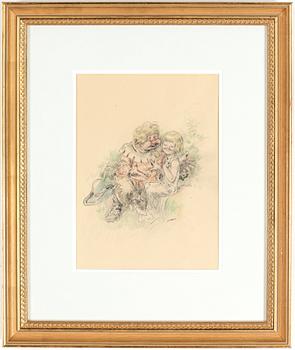Robert Högfeldt · ROBERT HÖGFELDT, blandteknik, signerad.