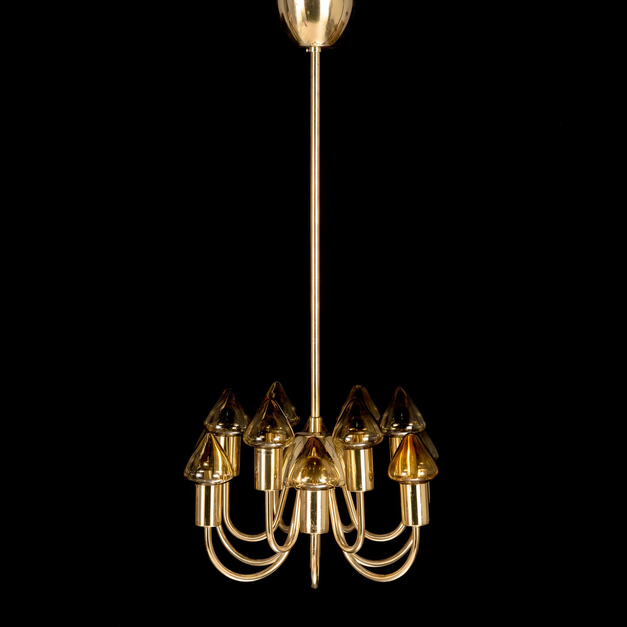 Hans-Agne Jakobsson, A Swedish ceiling lamp model T 808 from Markaryd. Height 80 cm.
