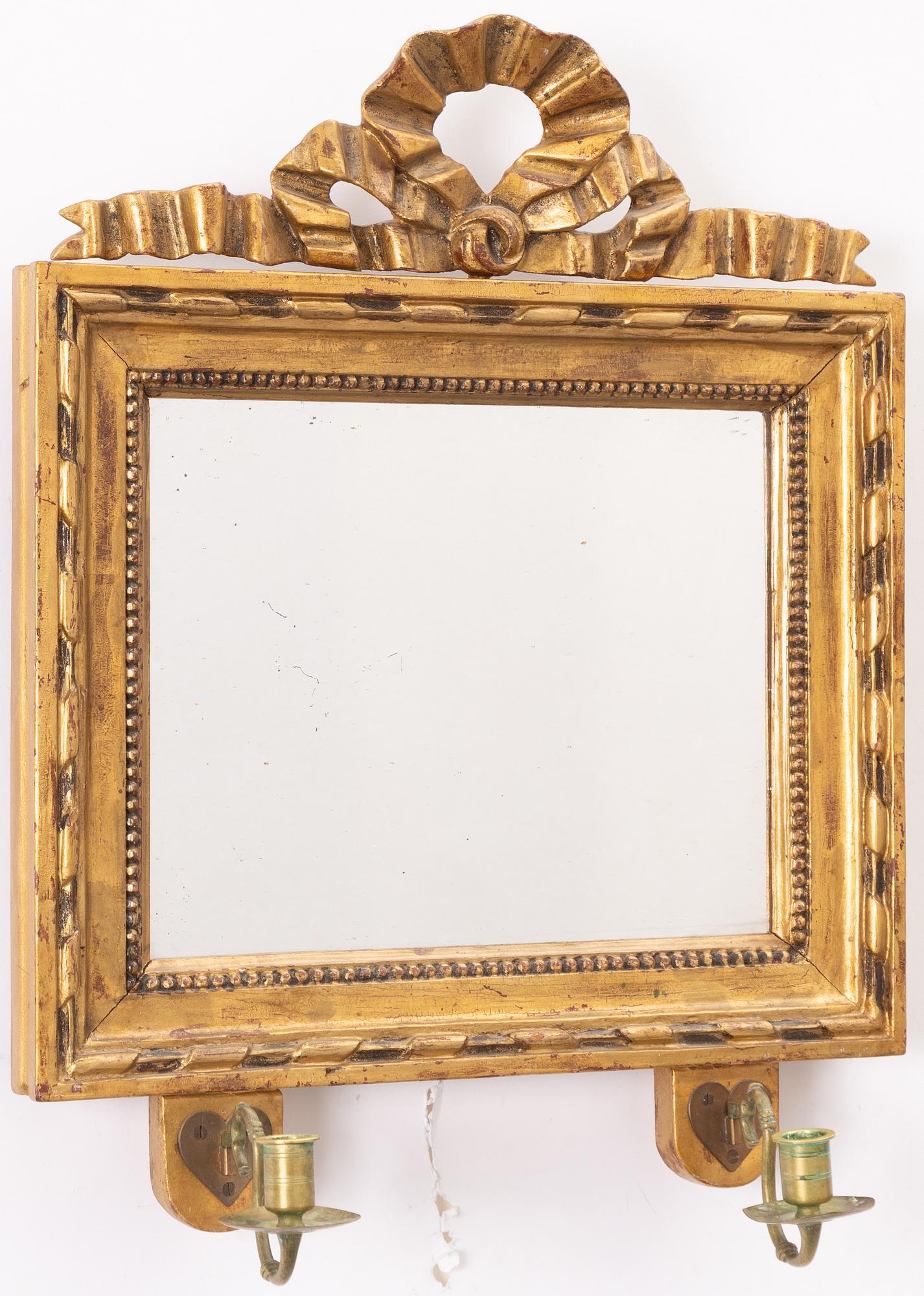 Pair of Gustavian mirror sconces, circa 1800.