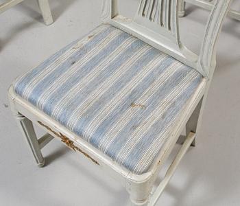 STOLAR, 6 st liknande, gustavianska, 1700-tal.
