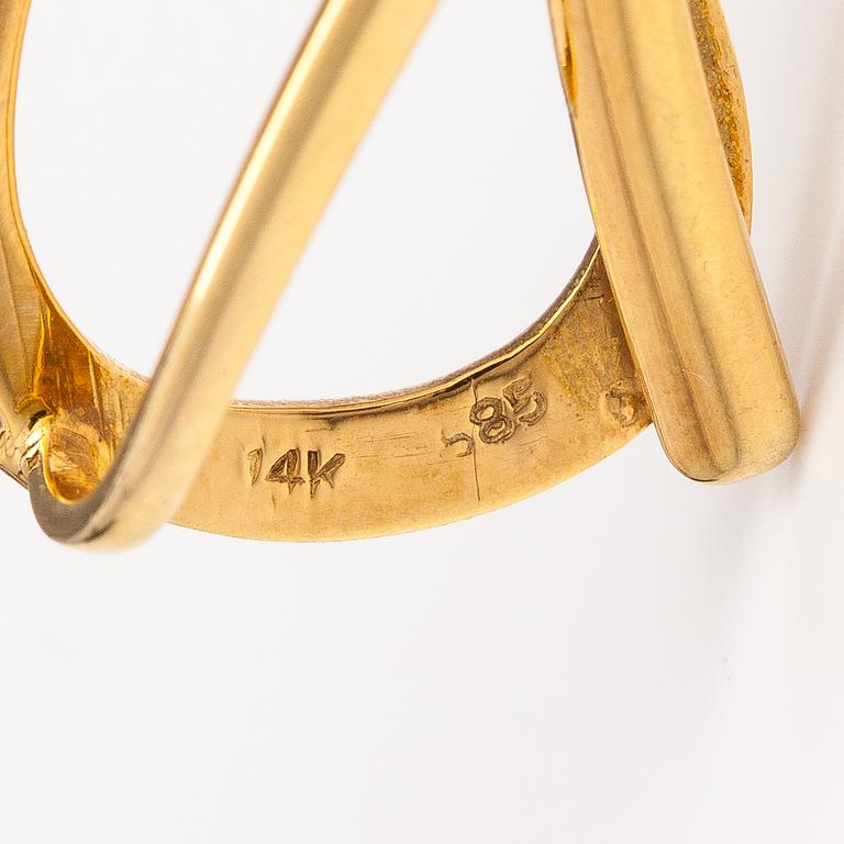 Riipus, 14K kultaa, timantti n. 0.025 ct.