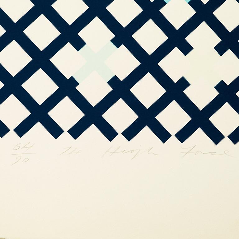 WILLIAM TILLYER, Svit med 25 serigrafier (varav en del i färg), etsningar och färgliotgrafier, 1974, samtliga signerade.