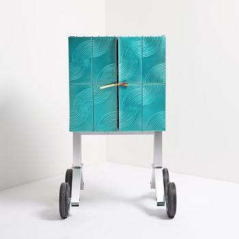 David Taylor, a unique cabinet, "Aluminium Cabinet", Studio Mellösaverken, Sweden, 2025.