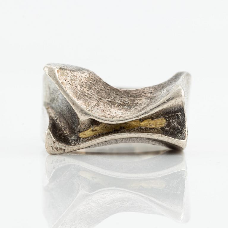 Björn Weckström, ring, "Sirene", silver, Lapponia 1973.