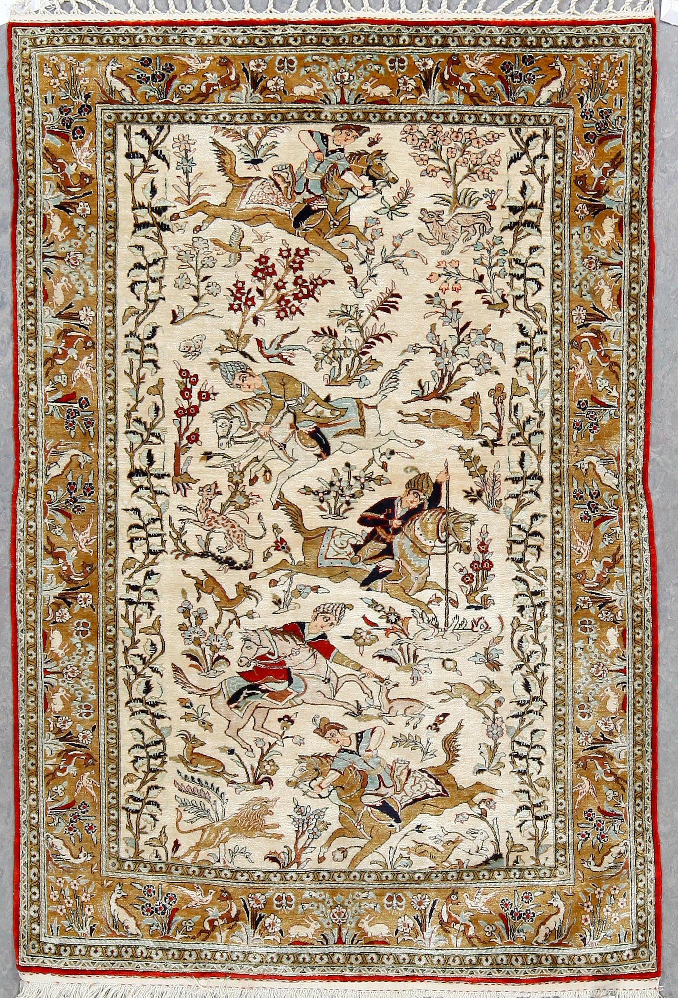 MATTA, silke Ghom figural, ca 157x106 cm.
