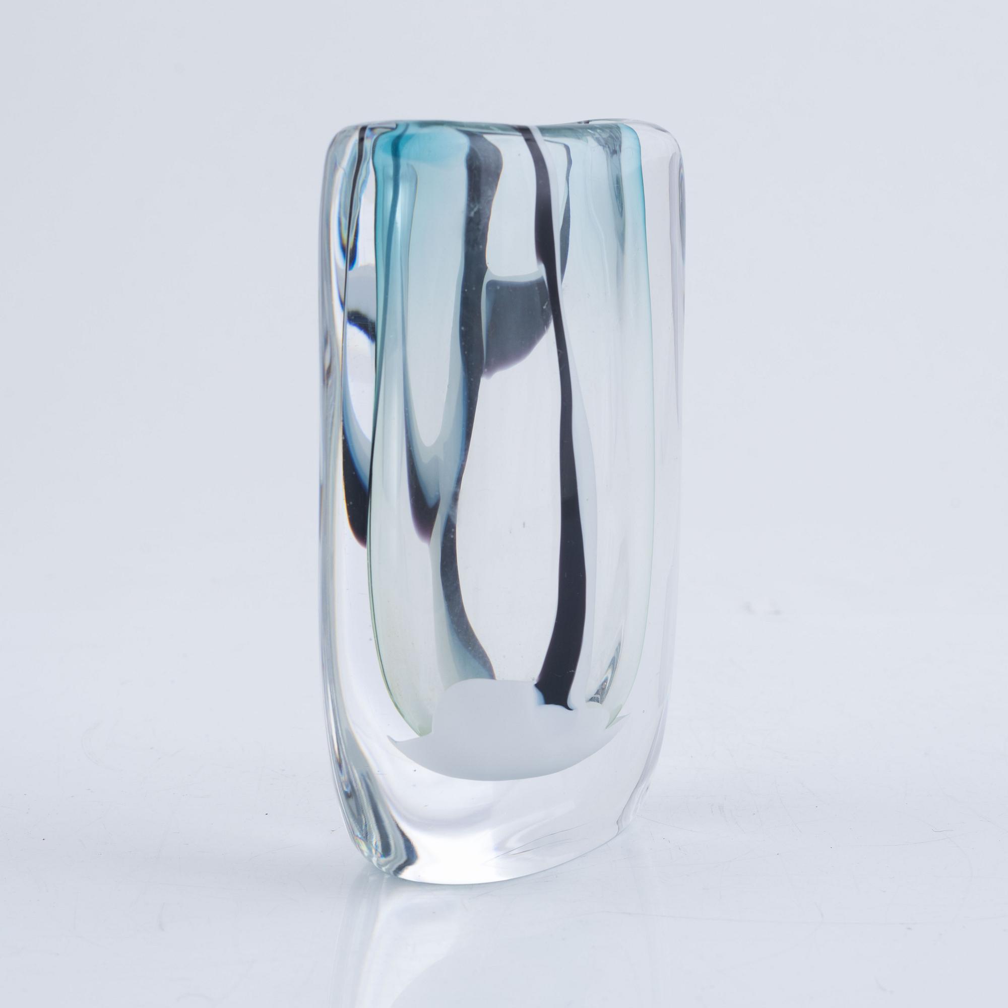 Vicke Lindstrand, vas, "Vinter", Kosta, 1950/60-tal.