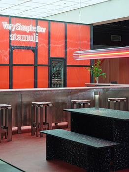 Stamuli, a pair of benches, Greenhouse Bar for Stockholm Furniture Fair 2024.