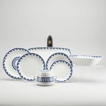 CARL-HARRY STÅLHANE, SERVIS, 53 delar, "Swedish blue", Rörstrand.
