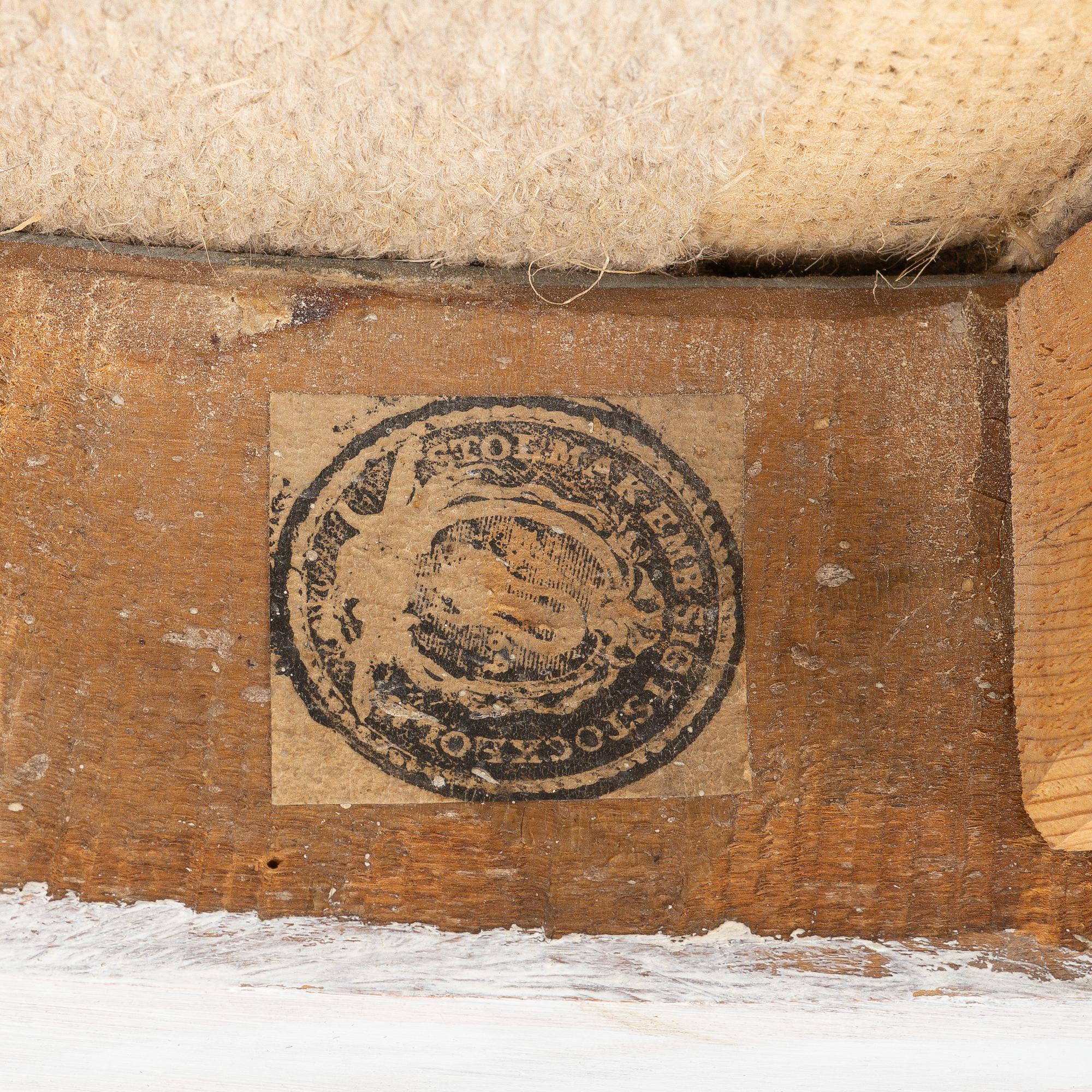 Stolar, ett par, gustavianska, av Erik Holm, (1734-1814, mästare i Stockholm) 1700-talets andra hälft.