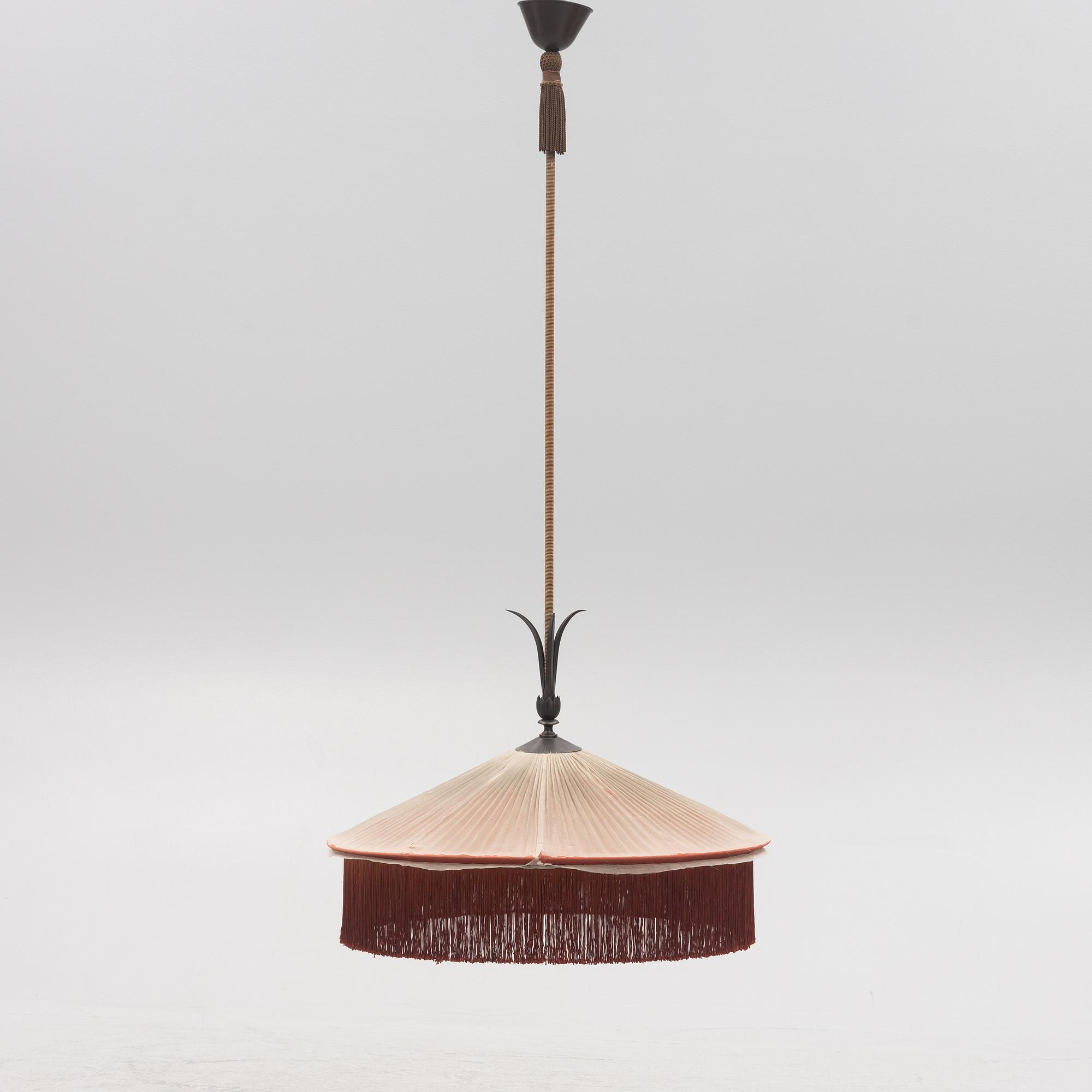 Harald Notini, a large ceiling lamp model "6453", Arvid Böhlmarks Lampfabrik, Stockholm, 1920s-30s.