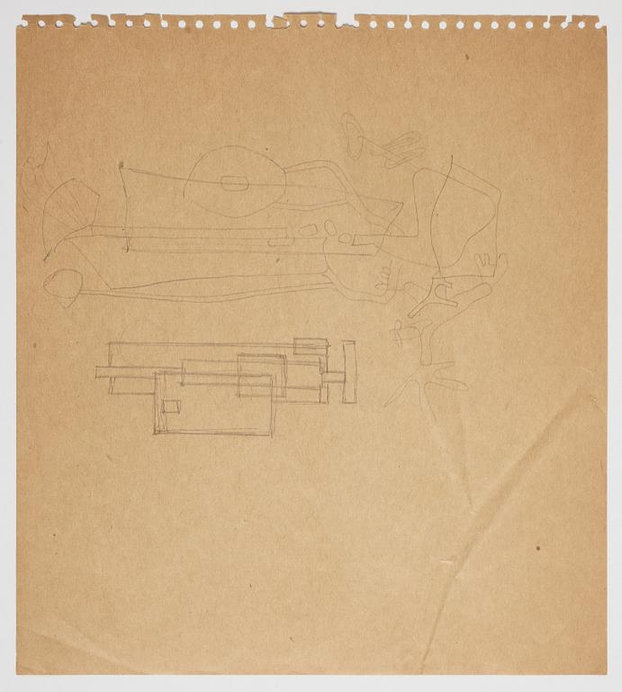 GÖSTA ADRIAN-NILSSON, sketchpad, 1920/30's, by the artist's own hand inscribed GAN with indian ink on the cover.