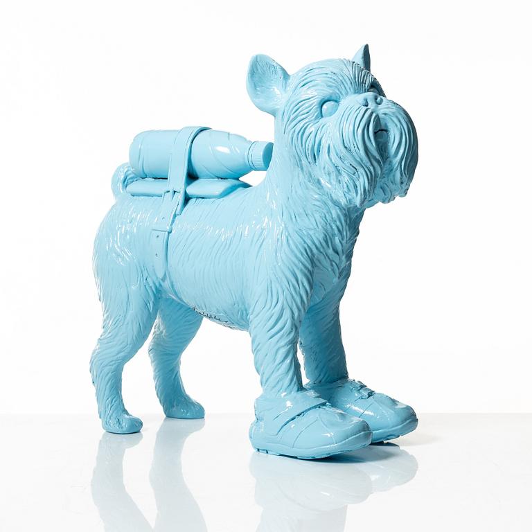 William Sweetlove, "Cloned Griffon Bruxellois with pet bottle" (Blue).
