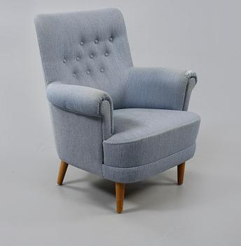 FÅTÖLJ, "Hemmakväll" Carl Malmsten, O.H. Sjögren, Tranås, omkring 1900-talets mitt.