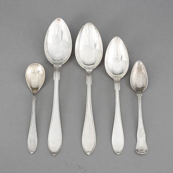 SKEDAR, 20 stycken, silver, bla GAB, Stockholm 1920. Vikt ca 674 gram.