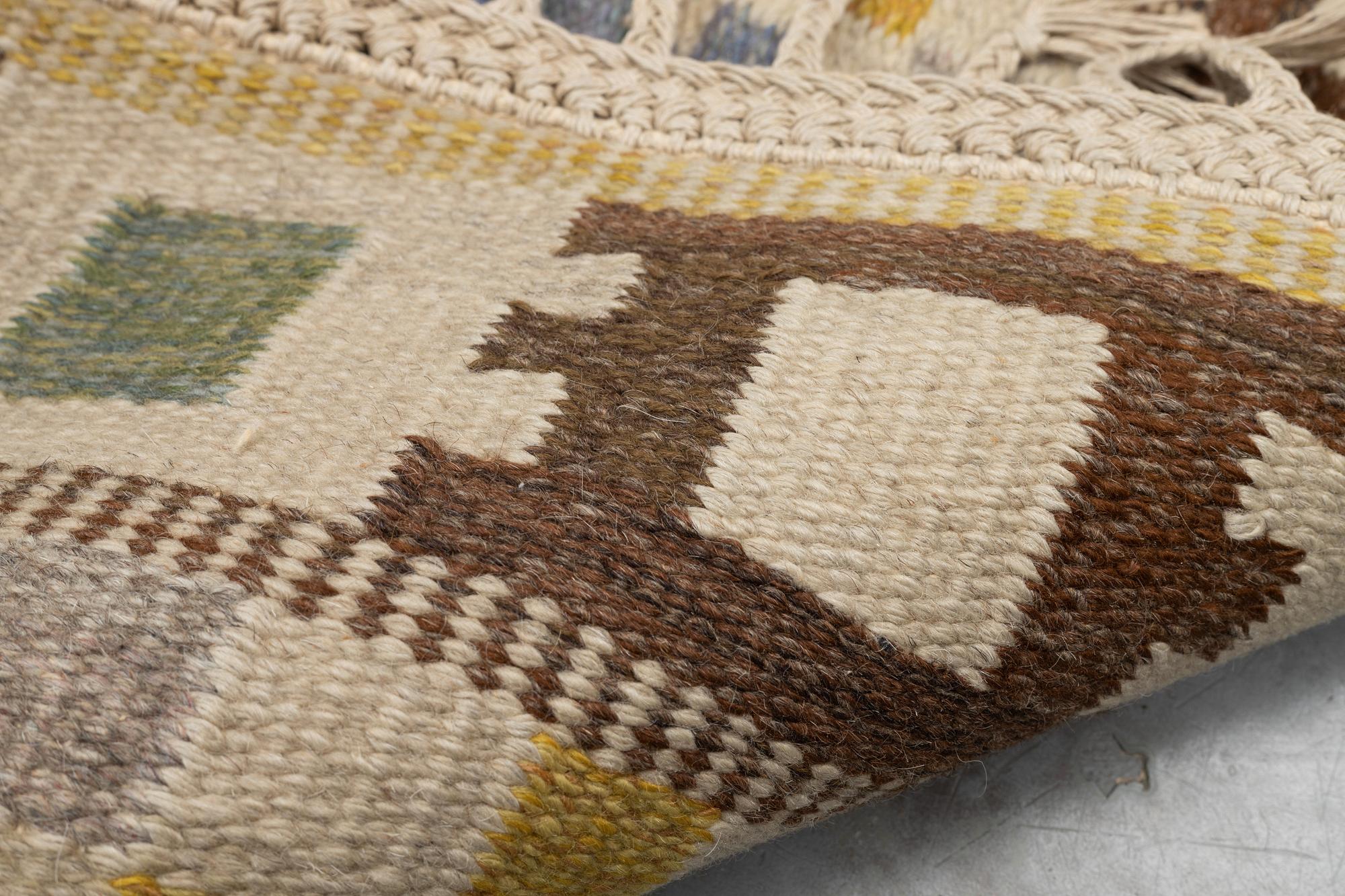 Ingrid Dessau, a carpet,"Vintergäck", flat weave, ca 247,5 x 143,5 cm, unsigned.