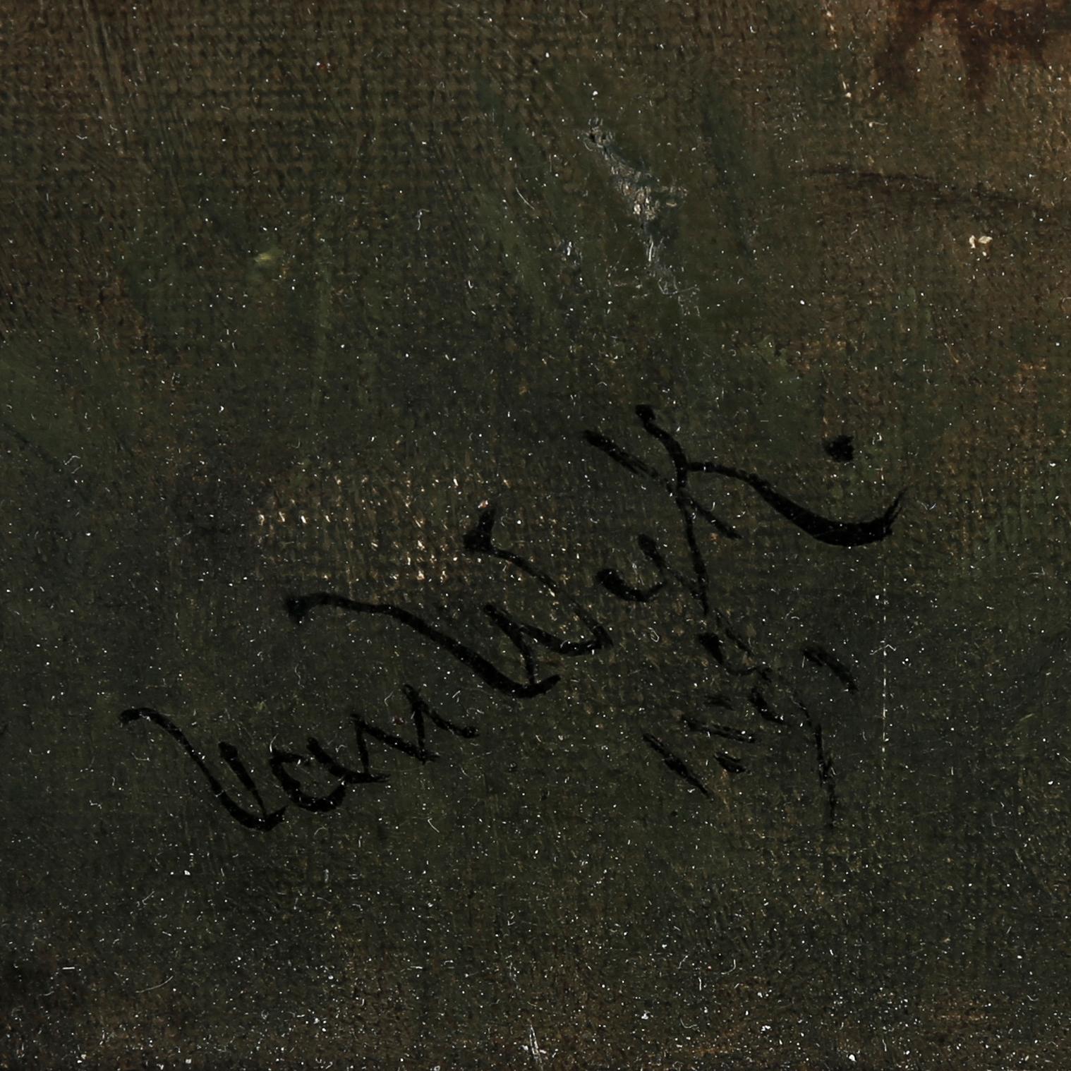 HENRI VAN WYK, olja på duk. Signerad och daterad 1891.