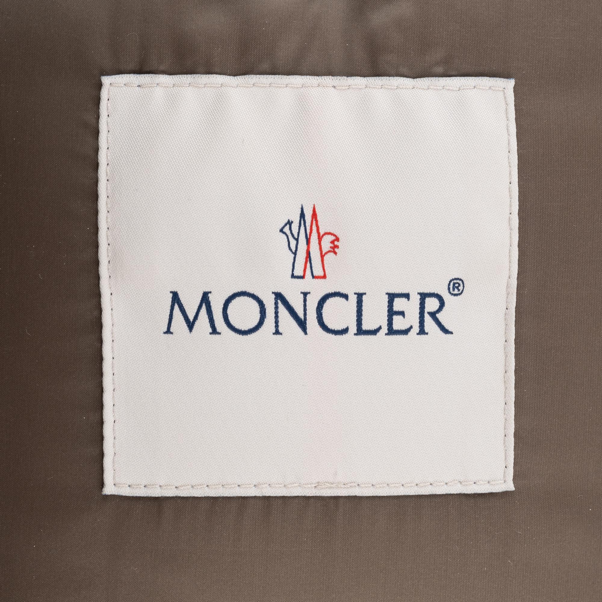 Moncler, a grey nylon 'Hyke' down jacket, size 2.