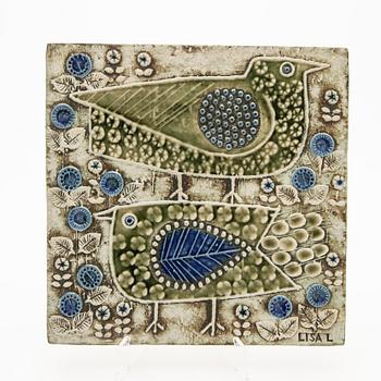 Lisa Larson, Wall reliefs, 2 pcs, stoneware, Gustavsberg.