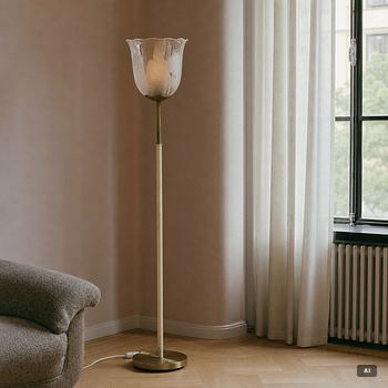 Bo Notini, a floor lamp, Glössner & Co, Stockholm, 1940s.