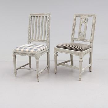 STOLAR, 2 st, gustavianska, 1700-/1800-tal.