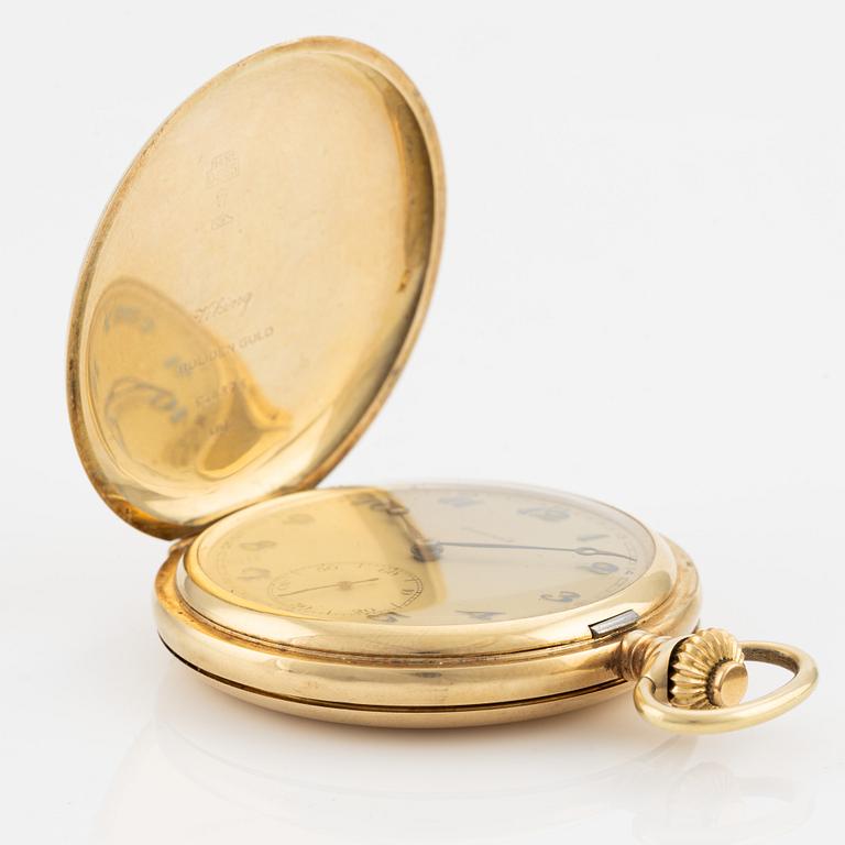 Viking, pocket watch, hunter case, 14K gold, "Boliden Gold", 51,5 mm.