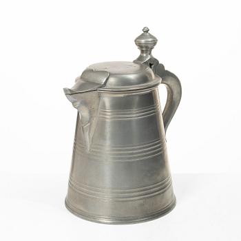 Measuring vessel, jug by Lars Lövgren, Uppsala, 1857.