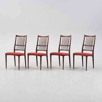 Svante Skogh, stolar, 4 st, "Cortina", Seffle Möbelfabrik, 1950/60-tal.