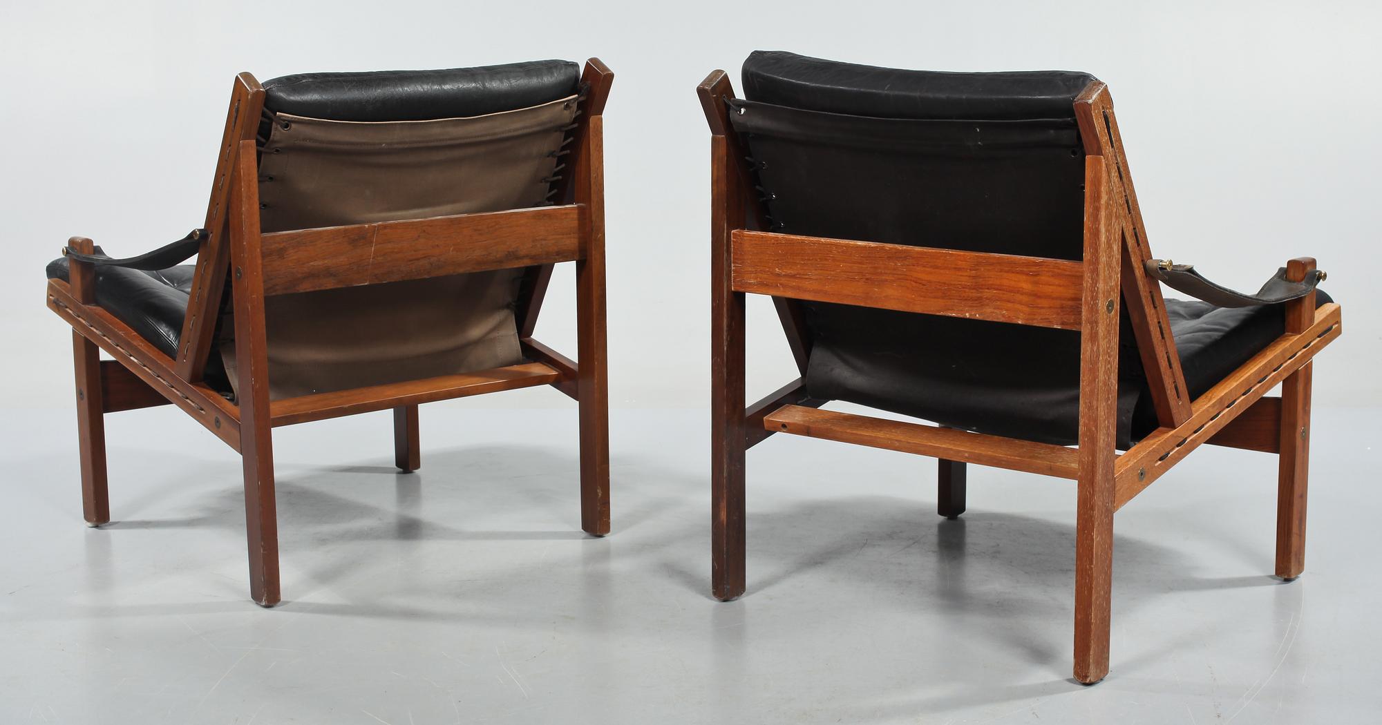 FÅTÖLJER, ett par, "Hunter", Torbjörn Afdal, Stranda Industri för Bruksbo, Norge, 1960/1970-tal.