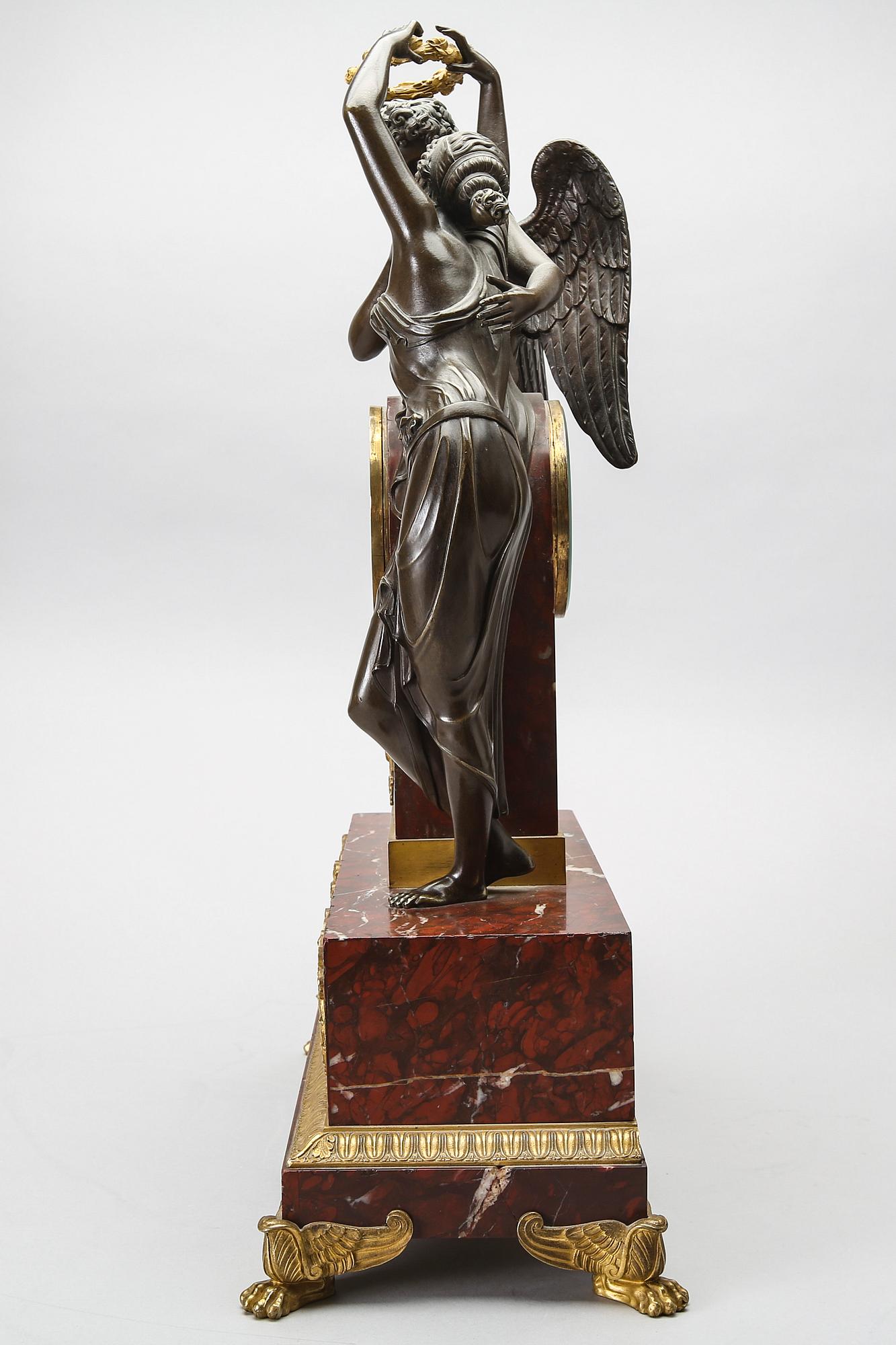 A French empire mantle clock signed Lesage eléve de Breguet.