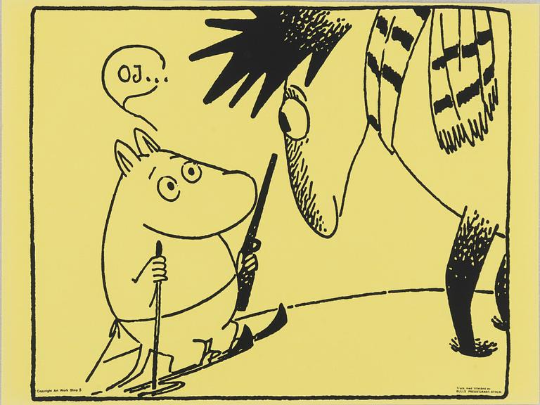 Moomin, offsetposter, "Oj".