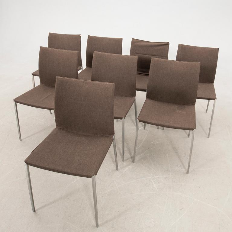 Roberto Berberini, chairs 8 pcs "Lia Chair", Zanotta Italy second half of the 20th century.