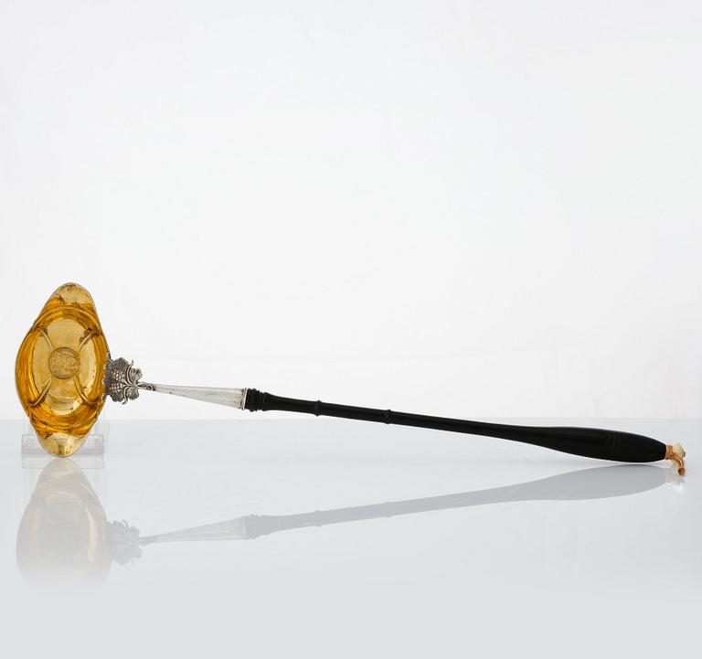 A Swedish 18th century parcel-gilt punch-laddle, mark of Wilhelm Smedberg (Karlstad -1777-1810 (1812)).