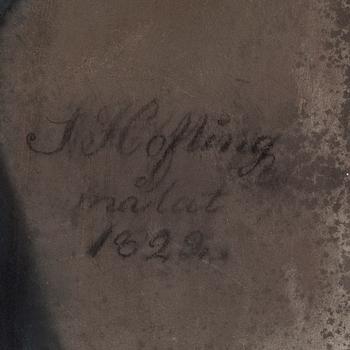 SALOMON HOFLING, ett par, pastell på papper, den ena signerad och daterad 1822.