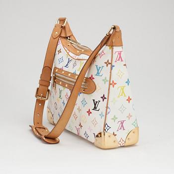 LOUIS VUITTON, a white multicolored mongram canvas shoulder bag.