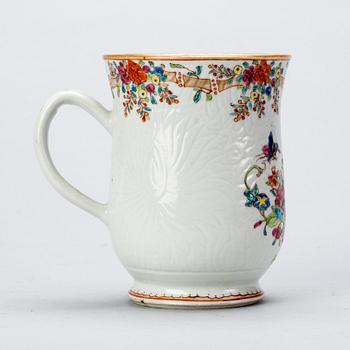 MUGG, kompaniporslin. Qingdynastin, Qianlong (1736-1795).