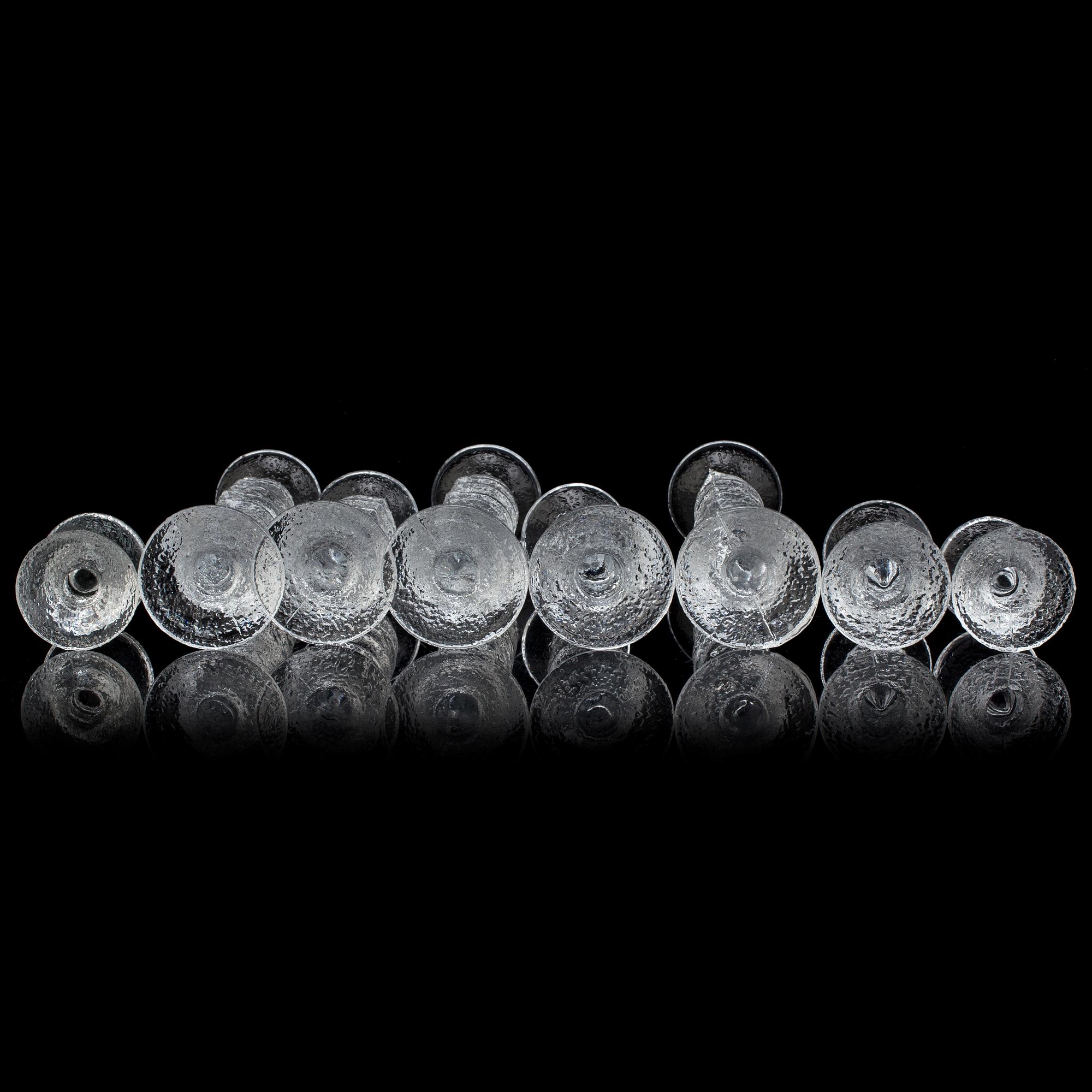 TIMO SARPANEVA, ljusstakar, 8 st, glas, "Festivo", Iittala, Finland.